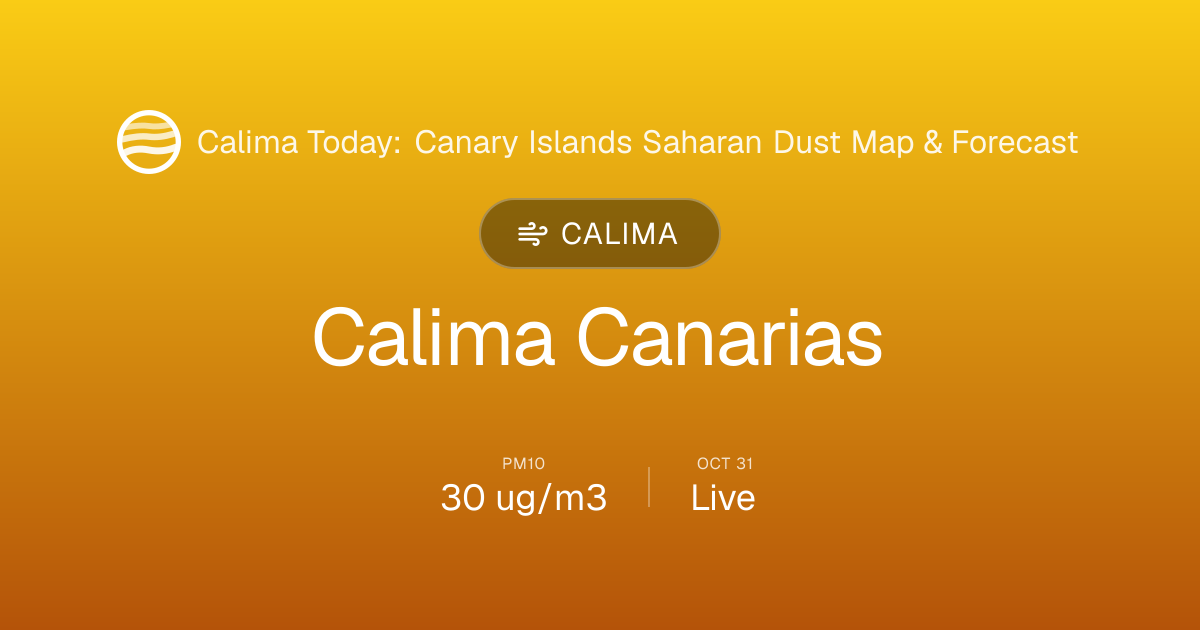 Calima Canarias